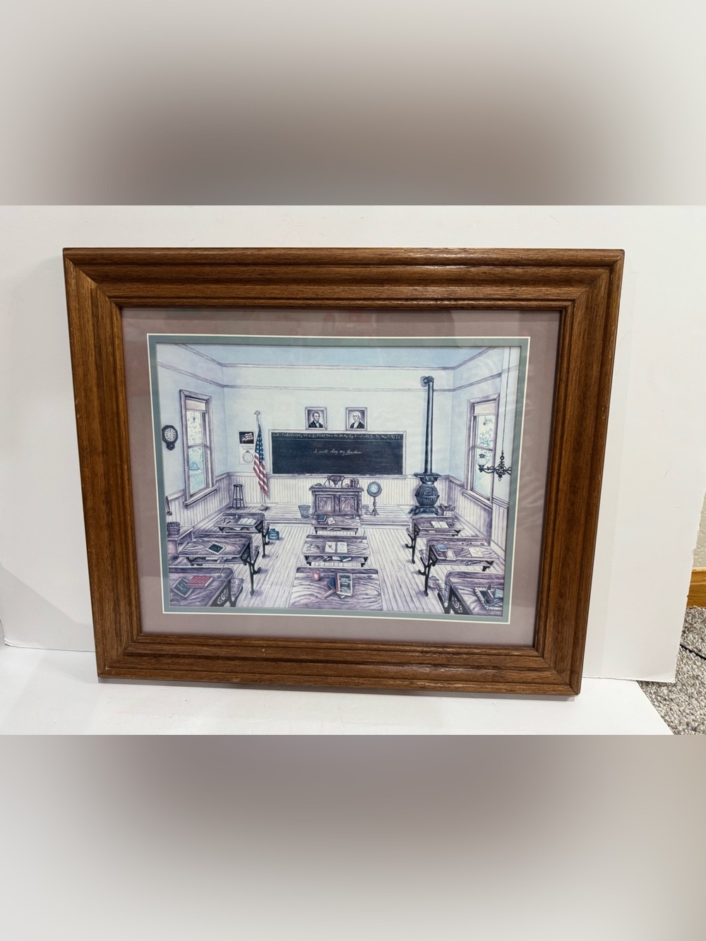 Framed Schoolhouse Print
